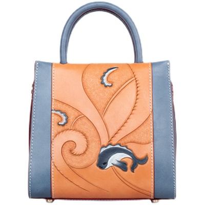 New Arrival Design Tooling Leather Craft Handbag For Women Bag Luxury Bag With Genuine Leather 