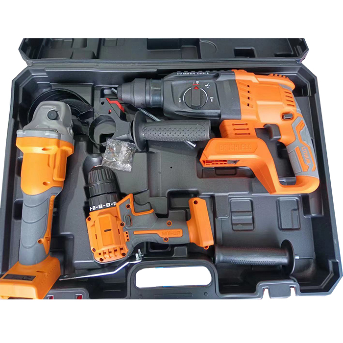 Brushless Lithium Tool Cases Electric Hammer Wrench Angle Grinder Three-piece Electric Tool Sets Combination Tool Boxs 