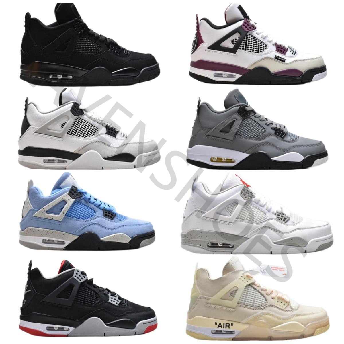 Original High Quality Mens Basketball Shoes Aj 4 Retro Sneakers Sport Trainer Shoes 