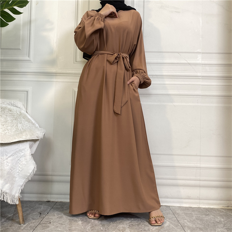 Yibaoli Manufacturer 14 Colors Fashion Women&#39;s Long Sleeve Clothes Plain Abaya Designs Eid Dresses For Muslim Women For 2023 