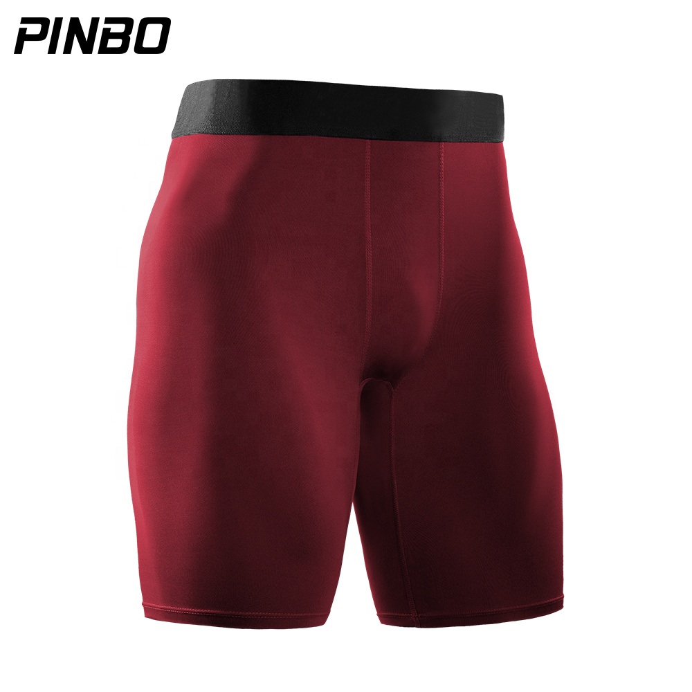 Wholesale High Elasticity Customized Printing Logo Sportswear Running Shorts Men Compression Shorts 