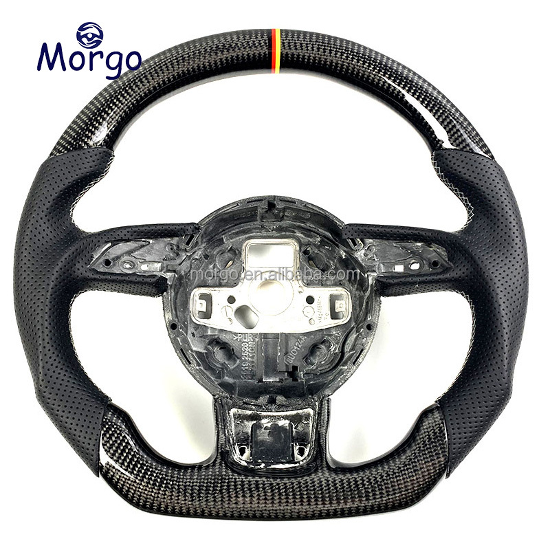 For Audi Steering Wheel Custom Gt A3 A4 A5 A6 A7 A8 Tt Q3 Q4 Q5 Q7 Q8 R6 R8 Rs S3 S4 S5 S6 Carbon Fiber Steering Wheel 