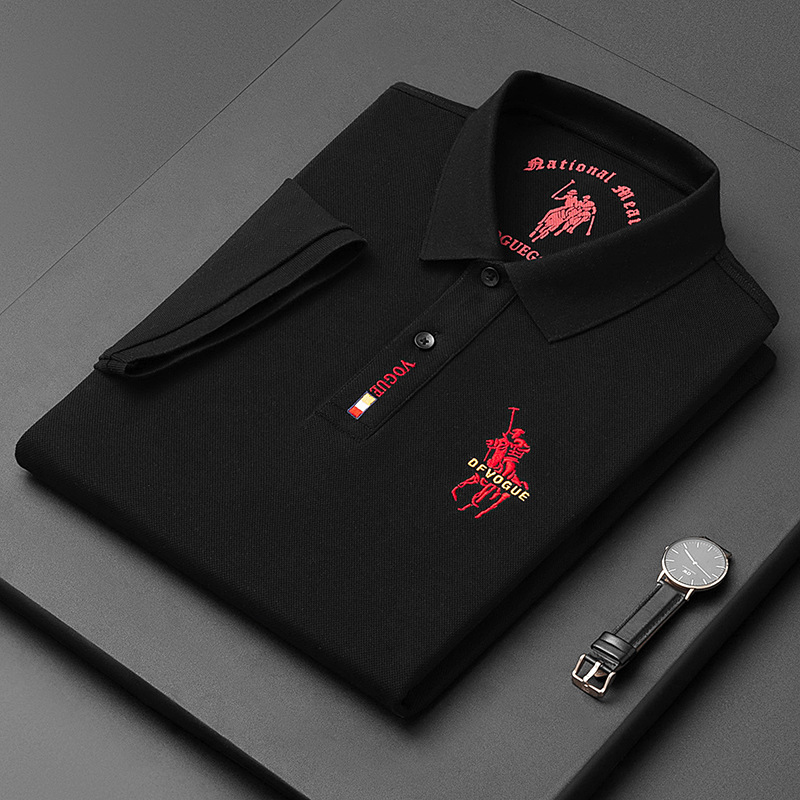 100% Cotton Blank Men&#39;s Golf T Shirts Embroidered Logo Plain Custom Men&#39;s Polo Shirts 