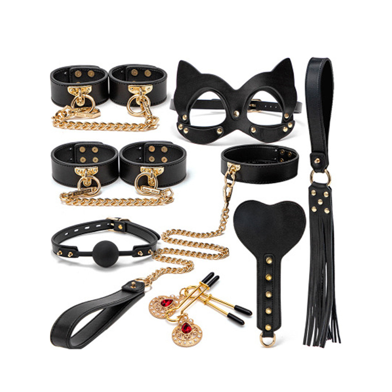 Showme 8 Pcs/set Sex Products Handcuffs Whip Nipples Clips Sex Toys Erotic Adults Games For Men And Women 