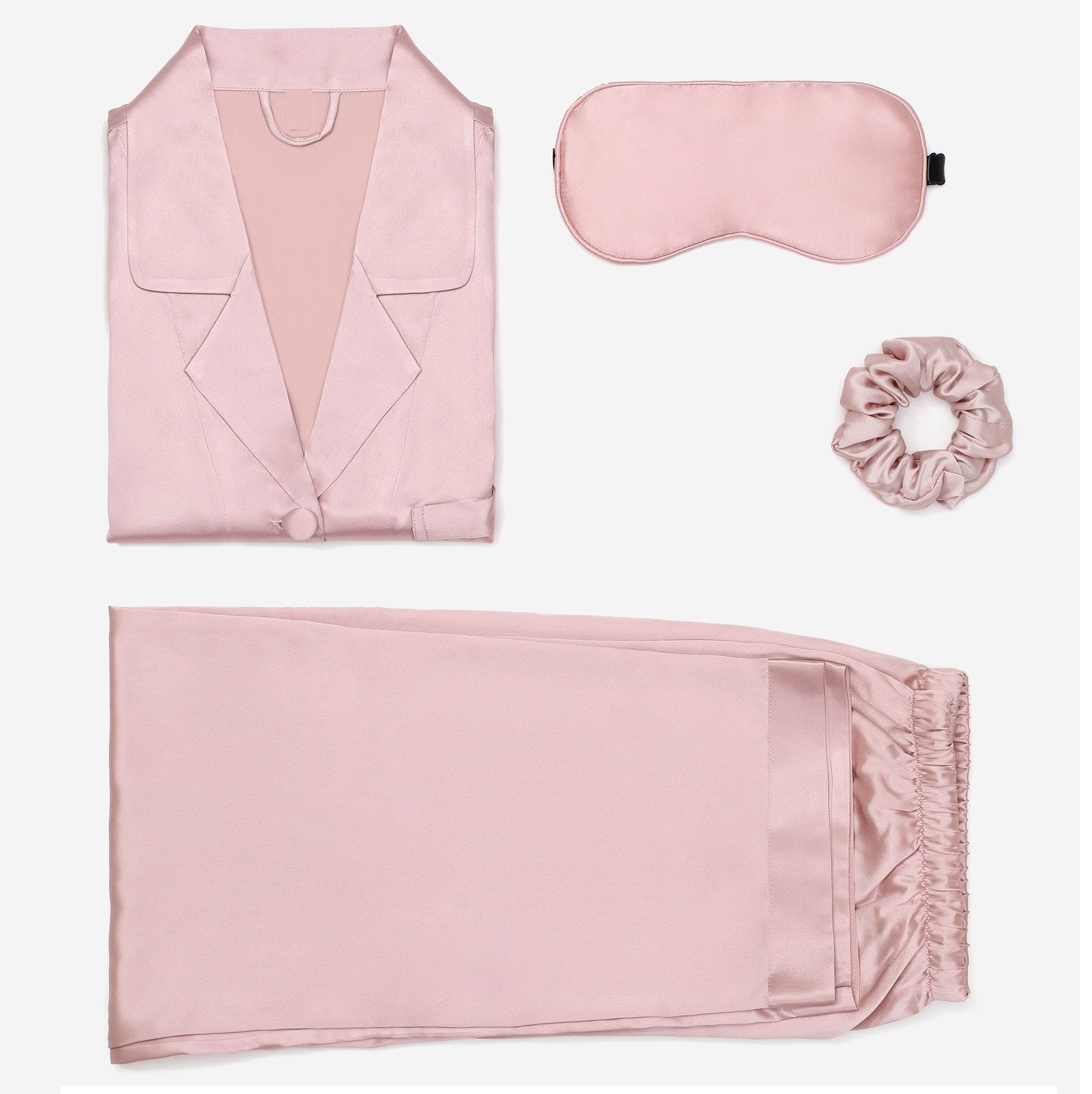 100%chinese Pure Silk Spring Summer Autumn Homewear Women's 4 Pieces Pajamas Sets Luxury Silk Beauty Sleep Set For Women 