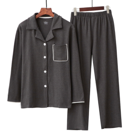 Cotton Men Pajamas New Couple Pajamas Sets Sleepwear Man&#39;s Long Sleeve Home Clothes Pajama Pants Pyjamas 