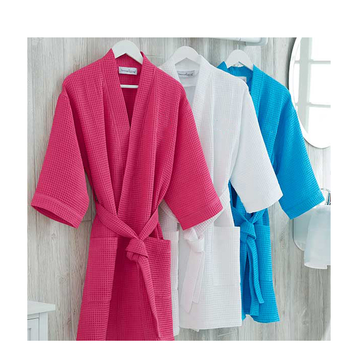 Waffle Soft Bathrobe,Man And Women Luxury Bath Robes,Cotton Nightgowns Luxury Women&#39;s Sleepwear Unisex Adult Sleepwear 