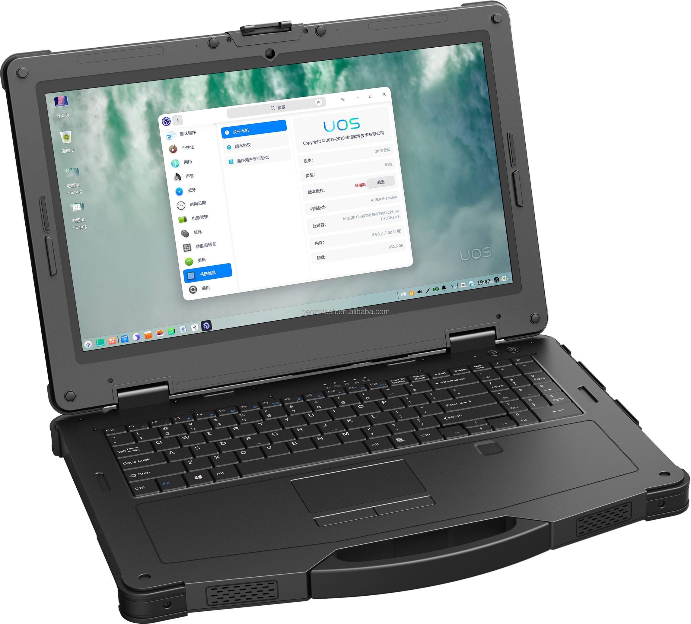 Genzo 15.6 Inch 700nits 8 Gb/16gb Ram Fully Rugged Laptop Notebooks Computer Ruggedized Military Handheld Computer Rugged