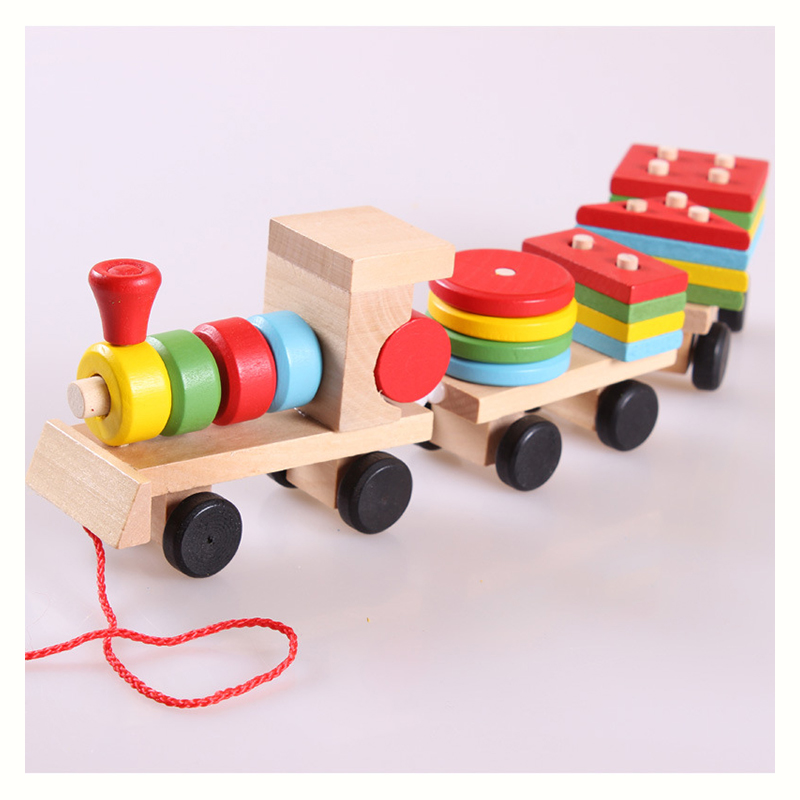 Amazon New Hot Children&#39;s Montessori Toys Baby Wooden Educational Car Toys Wholesale 