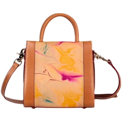 New Arrival 2022 Design Women Genuine Leather Handbag With Paste Tooling Craft Luxury Bag 