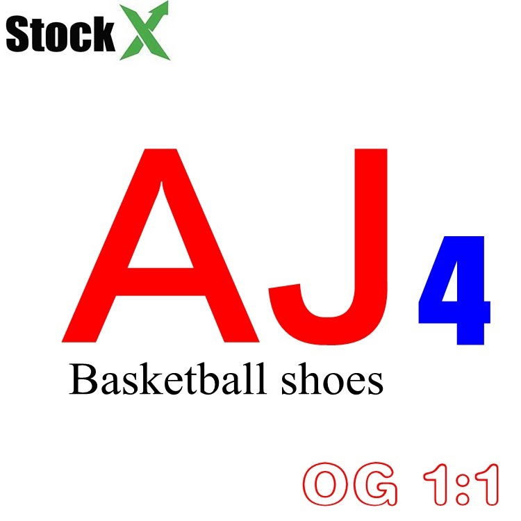 High Quality Og Air Brand 4 Retro 4s Bred Black Cat University Blue Fire Red Men White Fashion Sneakers 4 Basketball Shoes 