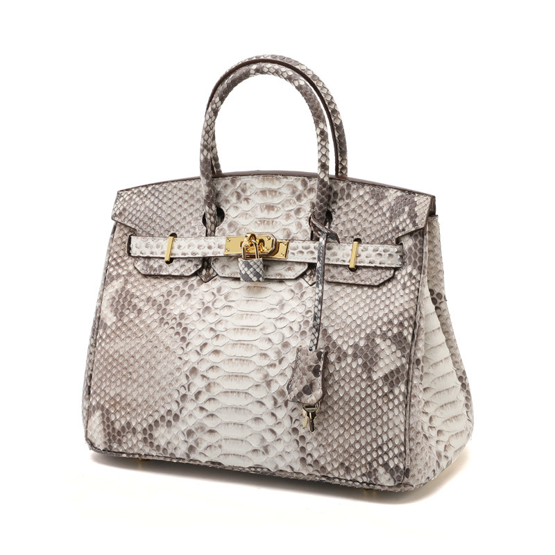 Valentine&#39;s Day Gift Luxury Exotic Skin Bags Genuine Python Leather Handbag For Women&#39;s Python Handbag 