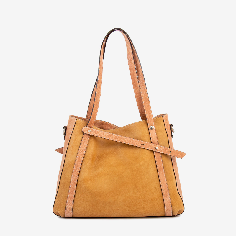 Fashion Vegetable Tanned Leather Women&#39;s Tote Bag 
