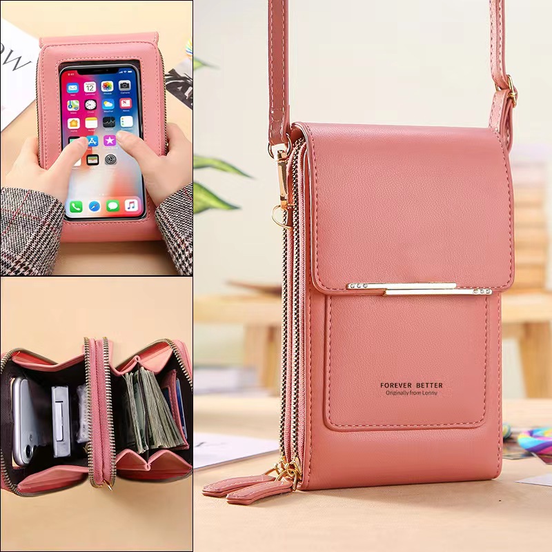 Wholesale Waterproof Phone Bag For Women Cash Card Holder Crossbody Shoulder Wallet Bag Touch Screen Phone Purses Bag