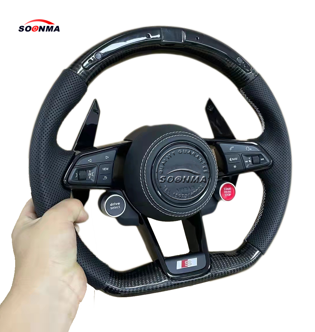 Steering Wheel Assembly Upgrade To Audi R8 Compatible With S3 S4 S5 S6 S7 A3 A4 A5 A6 A7 Rs3 Rs4 Rs5 Rs6 Rs7 2012-2020 