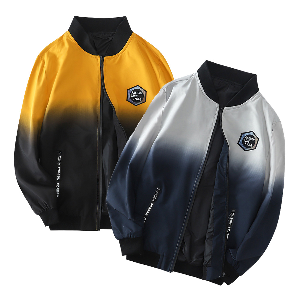 New Men&#39;s Varisty Jackets Cold Winter Gradient Color Plus Size Baseball Suit Men&#39;s Sport Jackets 