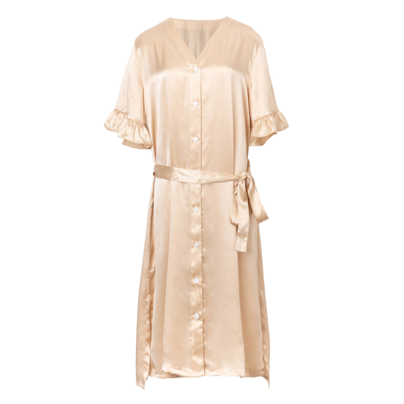 Silk Sexy Seduction Halter Skirt Nightdress Summer Silk Chemises Slip Nightgown Women's Nightdress 