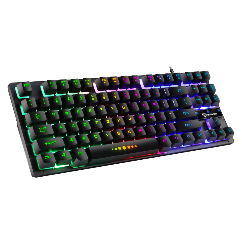 New Gk10 Rgb Mechanical Feeling Keyboard Wired Backlight Usb Computer Accessories Colorful 104 Keys Game Keyboard 