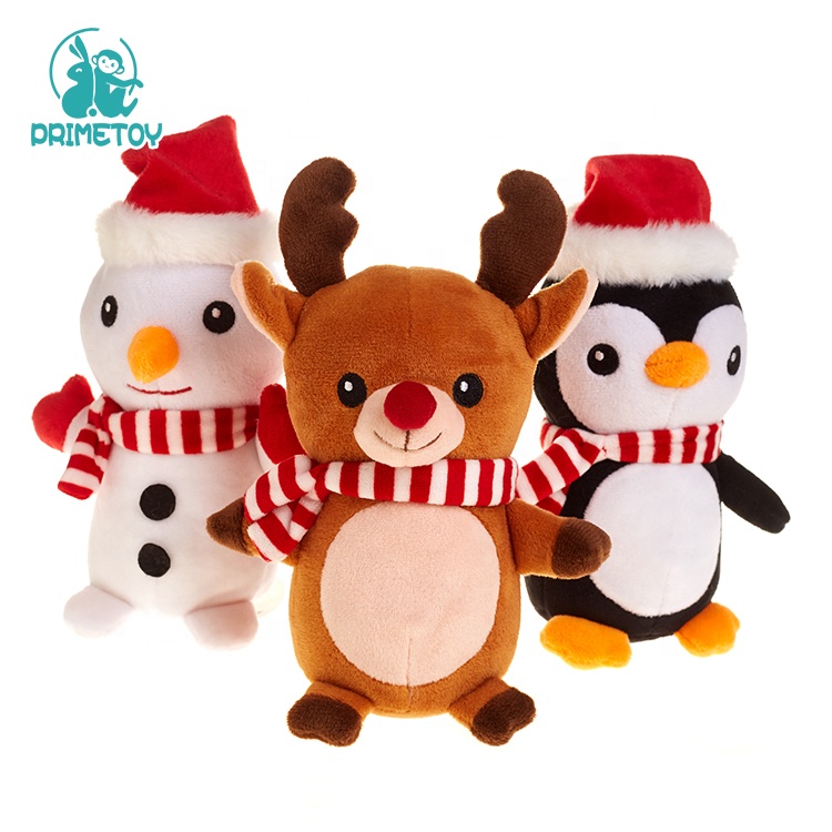 Cute Deer Santa Claus Snowman Children Stuffed Decoration Reindeer Doll Christmas Animal Plush Toy 
