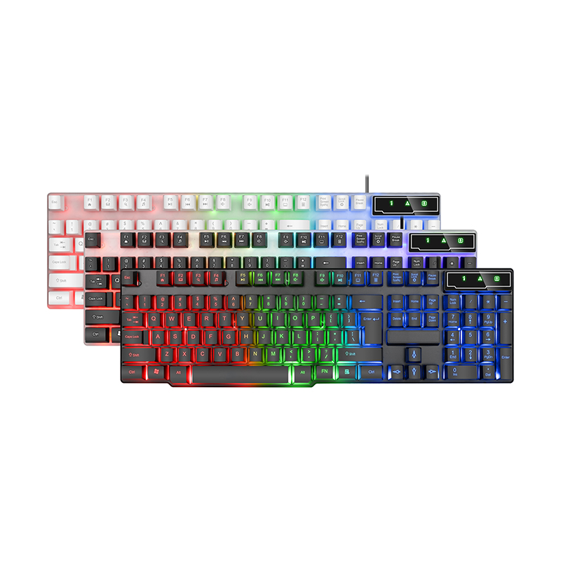 Mechanical Feeling Keyboard Wired Backlight Usb Computer Accessories Colorful 104 Keys Multi-function Game Keyboard 