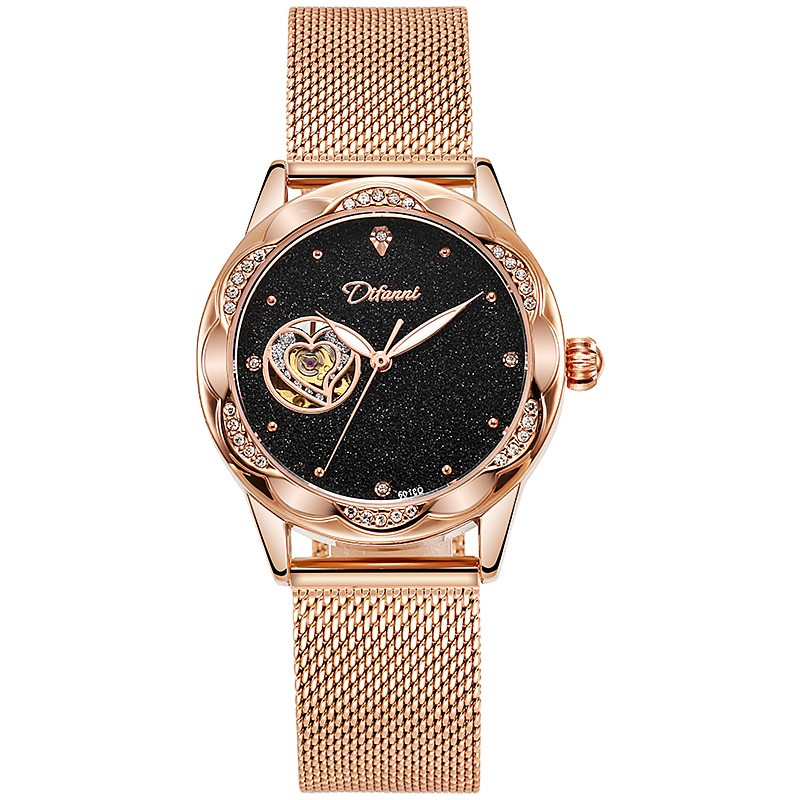 Dulunwe Watches 3ATM Casual Waterproof Luxury Design Womens Mechanical Watch Ladies Automatic Wrist Watches Gift Box for Women