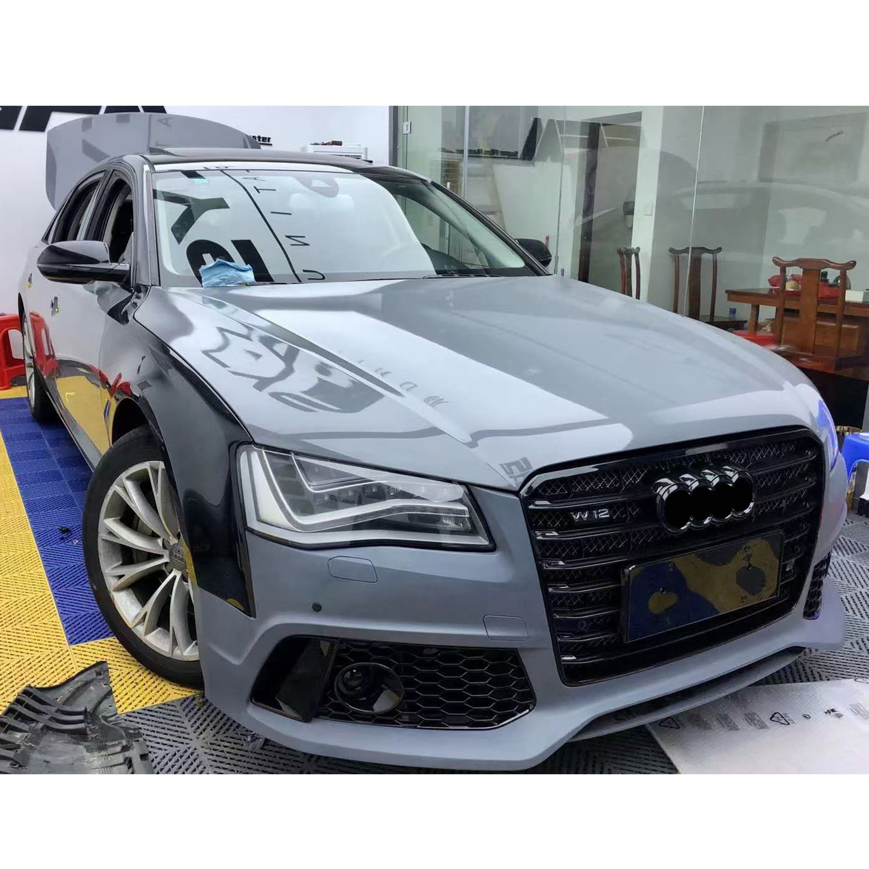 Auto Pp Front Bumpers With Grilles For Audi D4 A8 A8l Facelift S8 Rs8 Style Grilles Grill Body Kits 2011-2018 