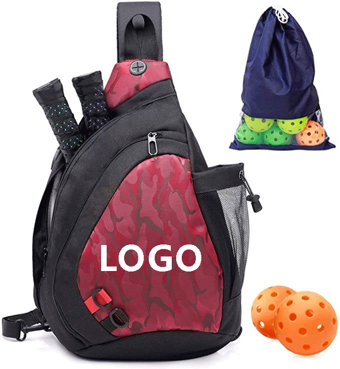 Custom Sport Tote Premium Quilted Pickleball Paddle Tennis Bag Ladies Men Black Blue Racket Padel Pickleball Paddle Sling Bag 