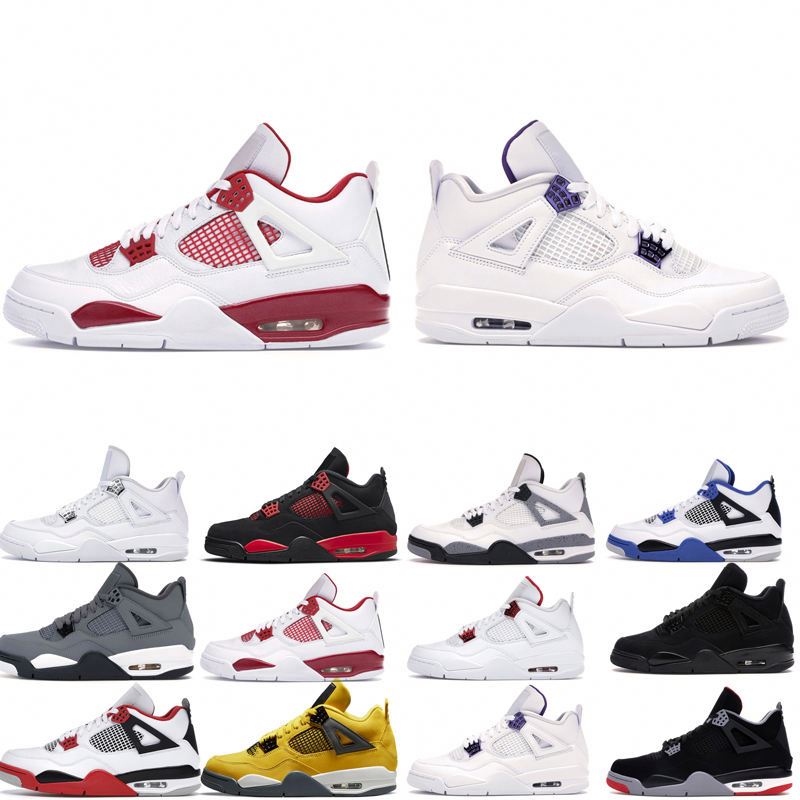 New 2022 Aj4 Basketball Style Shoes Men's Sneakers Casual Shoes Retro4 Women' S Aj 4 