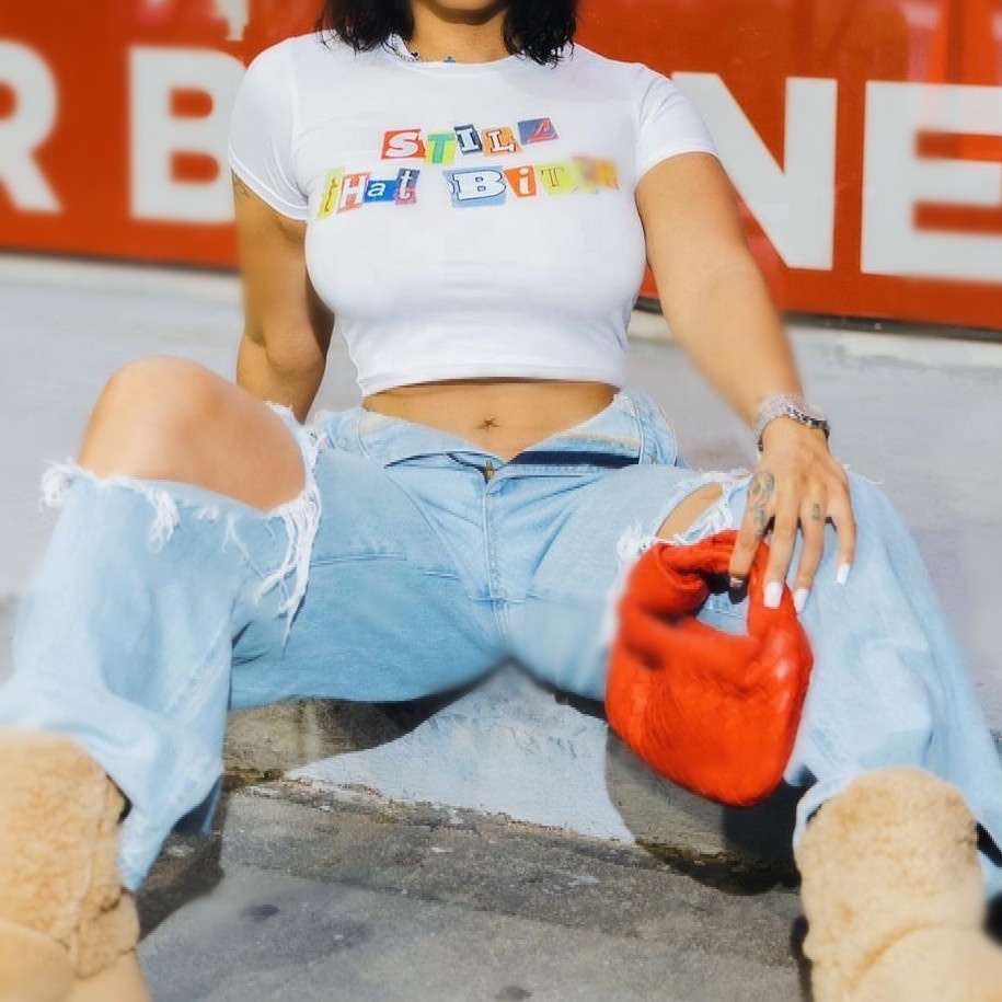 Trendy Best Seller Fashion Sexy Short Sleeve Letter Print Summer Short Crop Top Shirt White Shirt Women&#39;s T-shirts 