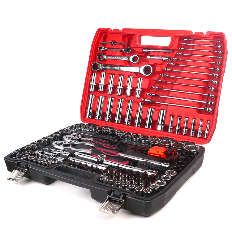 Automotive Repair 151pcs Car Tool Box 12pt 6pt Socket Set Tool Kits 