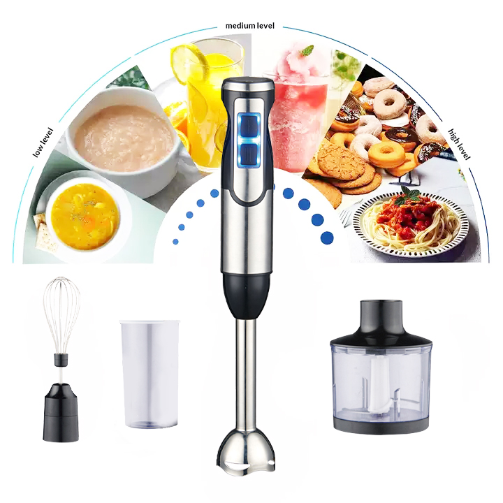 Professional Home Appliances Easy Use 8 Speed Ss Blade Multiuse Electric Cordless Hand Blender Set 