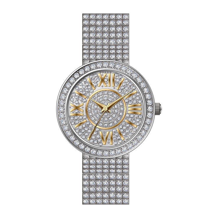 Bling Bling Full Diamonds Women&#39;s Wrist Watch Jewelry Watch 