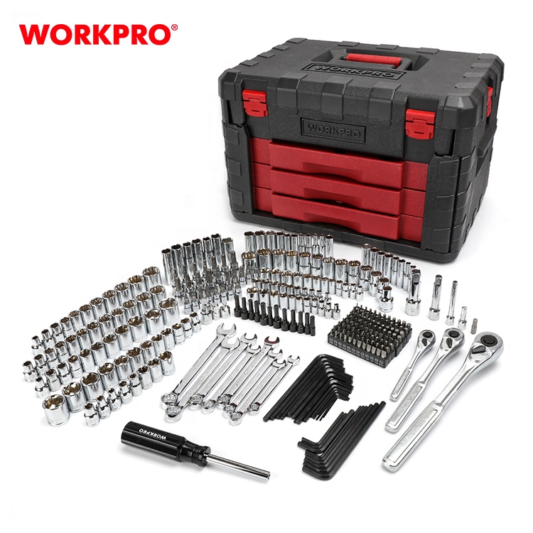 Workpro 320pc Mechanics Tool Socket Set Case Box 