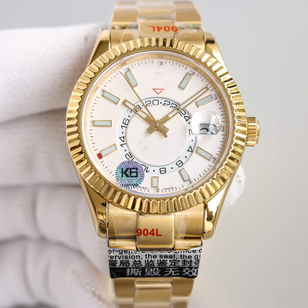 Mens Mechanical Automatic Watch Montre De Luxe Luxury Watch 904 Steel Water Resistant Moon Red Dot Job Designer Watch 