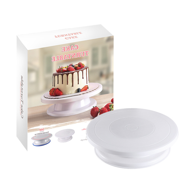 Plastic Pp Rotating Cake Turntable Cake Decorating Turntable Stand For Cakes And Desserts 