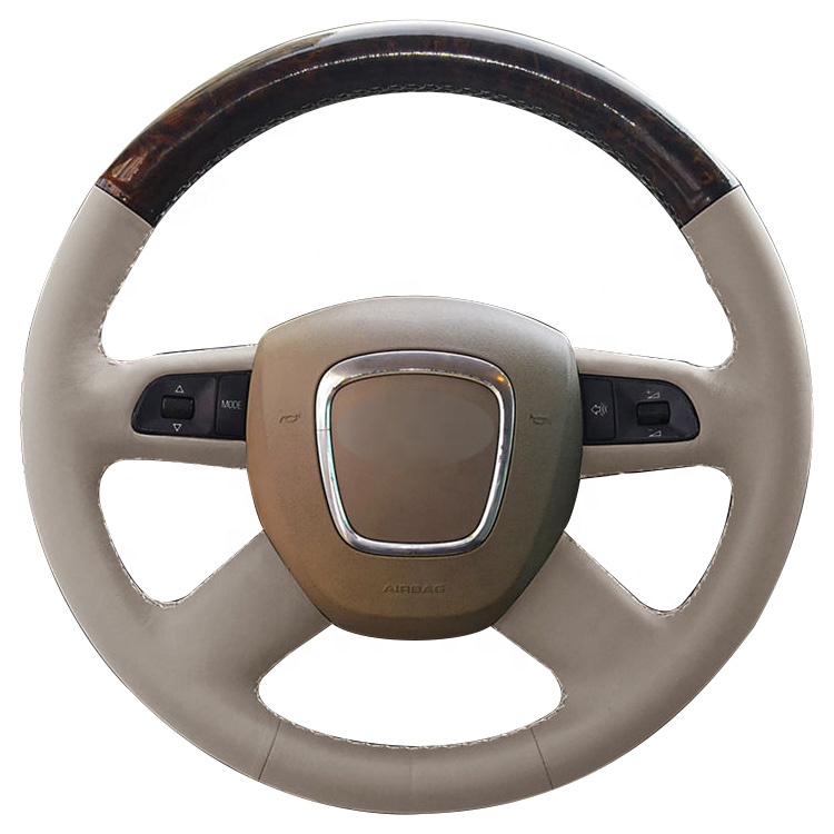 Custom Hand Sewing Leather High Demand Products Carbon Fiber Steering Wheel Cover Auto For Audi A4 2005 