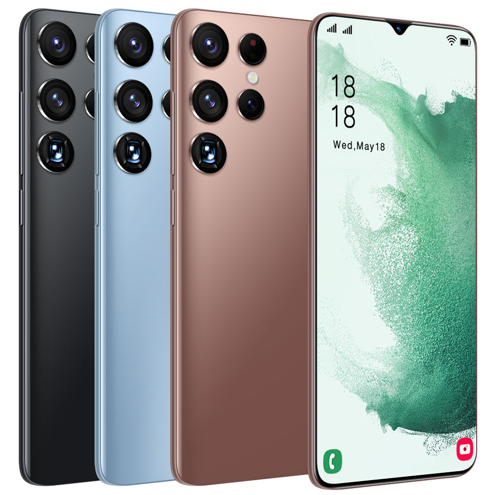 New S22 Ultra 6.7 Inch 12gb + 512gb Android Smartphone 10 Core Phone Face Id Unlock Mobile Phones 