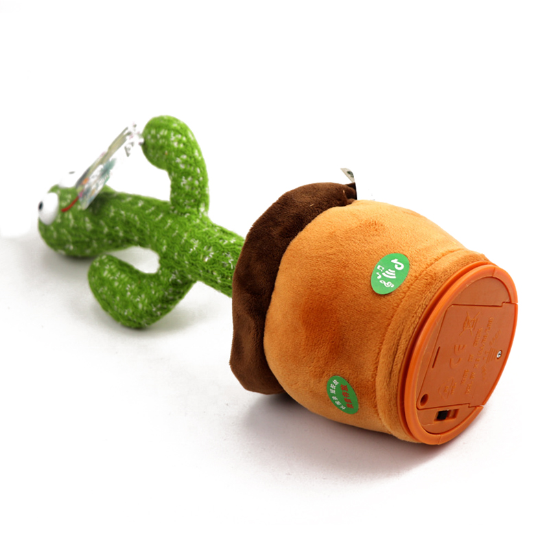 Cute Electronic Shake Talking Dance Singing Plush Doll Cactus Musical Dancing Cactus Toy 