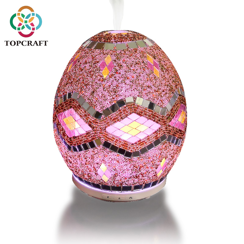 Best Seller Antique Ultrasonic Handmade Mosaic Essential Oil Aroma Diffuser Humidifier For Home Appliance 