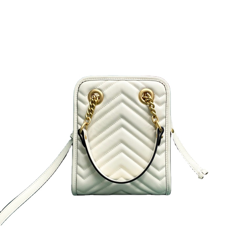 Mini Cow Leather Vertical Handbag Tote Bag Retro One Shoulder Chain Messenger Bag Double Shoulder Women&#39;s Bag Women&#39;s Luxury Han 