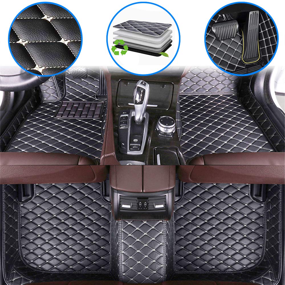 Muchkey Waterproof Car Mats Luxury Leather For Bmw 2 Series Gran Tourer 5seats 2014-2018 Car Floor Mats 