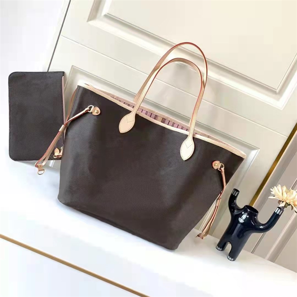 Luxury Handbags Selling! New Fashion Neverful Gm/mm Women Handbag Genuine Leather Bags Free Shipping 