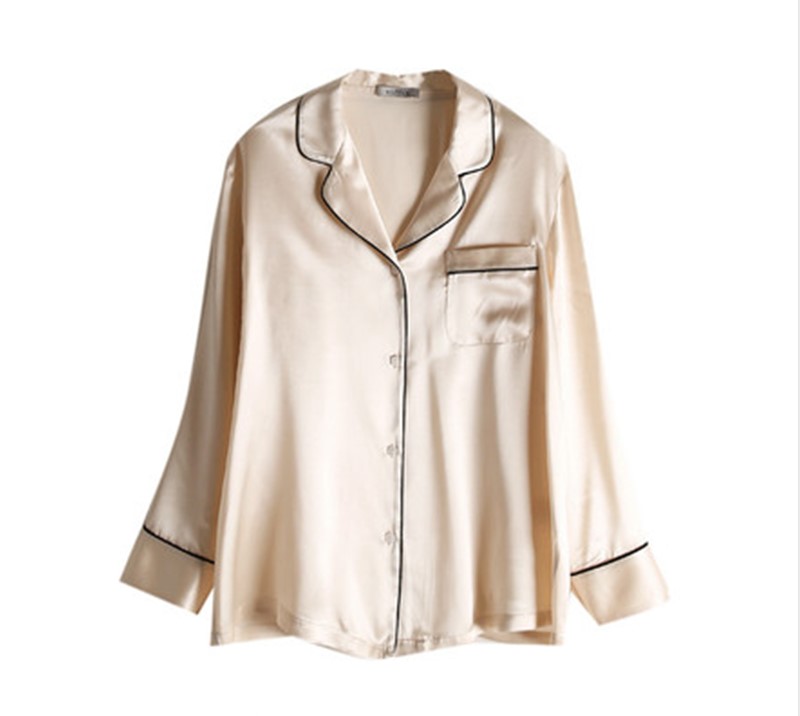 2021 Hot Selling 6a Grade Mulberry Silk Sleepwear Long Sleeve 100% Mulberry Silk Luxury Silk Pajamas For Women 