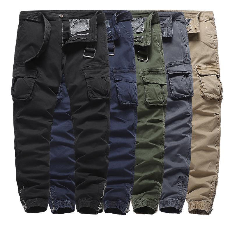 Zn New Arrive Custom Stacked Pure Color Cargo Plus Size Men&#39;s Pants 