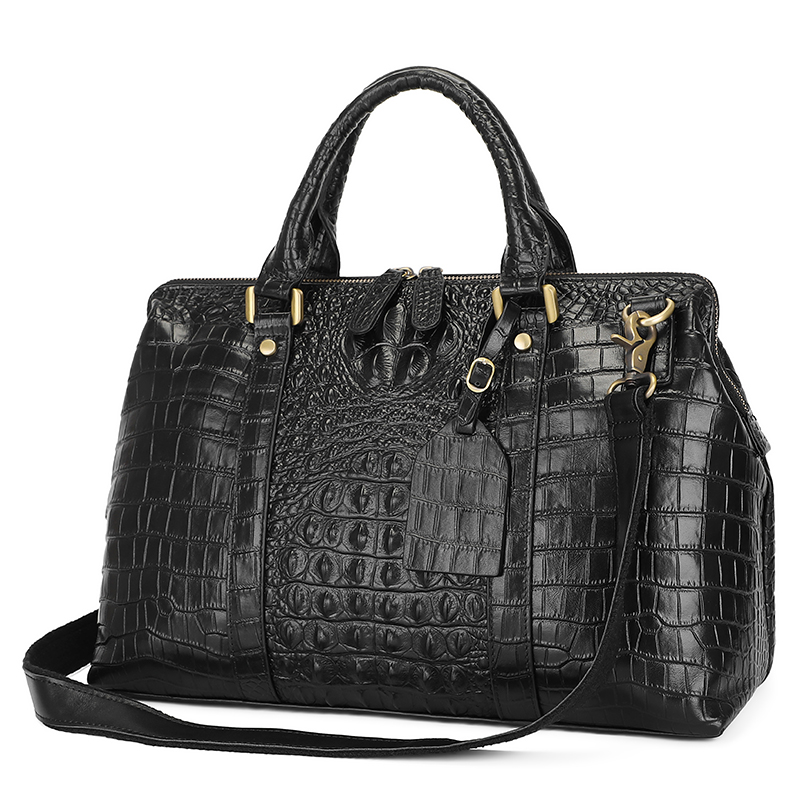 Wholesale Black Crocodile Leather Tote Bag Women&#39;s Shoulder Bags Designer Handbags Famous Brands Genuine Leather Women Hand Bags 