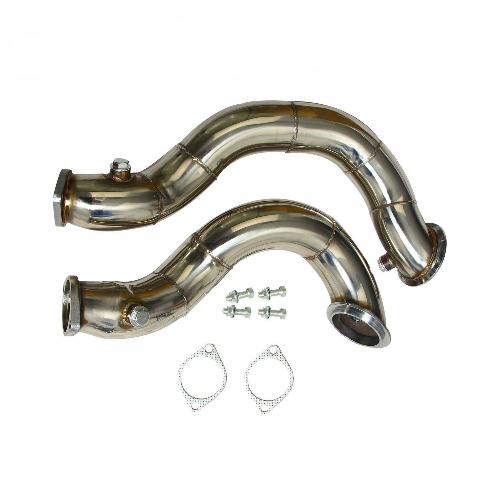 3&#39;&#39; Exhaust Catless Turbo Exhaust Pipe Twin Downpipe For Bmw 135i 335i Z4 N54 E82 E87 E81 E90 E91 E92 