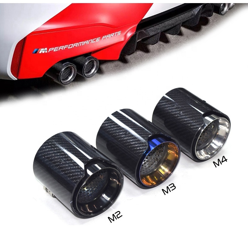 One Piece M Performance Carbon M3 Exhaust Tips For Bmw F87 M2 F80 F82 F83 M4 M5 M6 M135i M235i M335i M435i Exhaust Pipe 