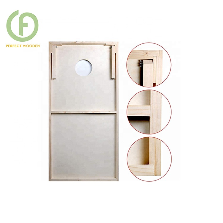 Solid Wood Premium Cornhole Outdoor Game Set,Professional Portable Cornhole Boards &amp; Set Of 8 Regulation Cornhole Bean Bags 