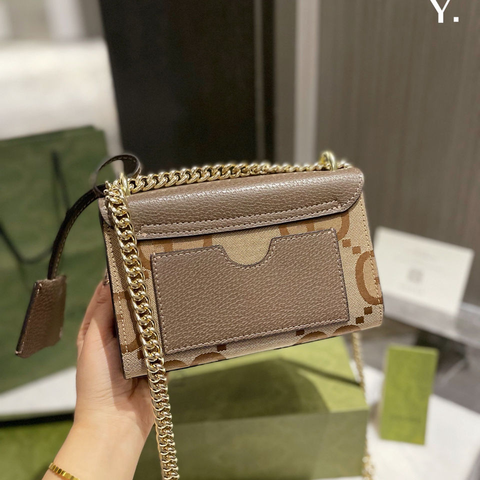 Luxury Brand Gg Padlock Sequined Crossbody Bag Women 2021 New Fashion Rivet Shoulder Chain Tote Bags Lady Lock Purses Handbags 