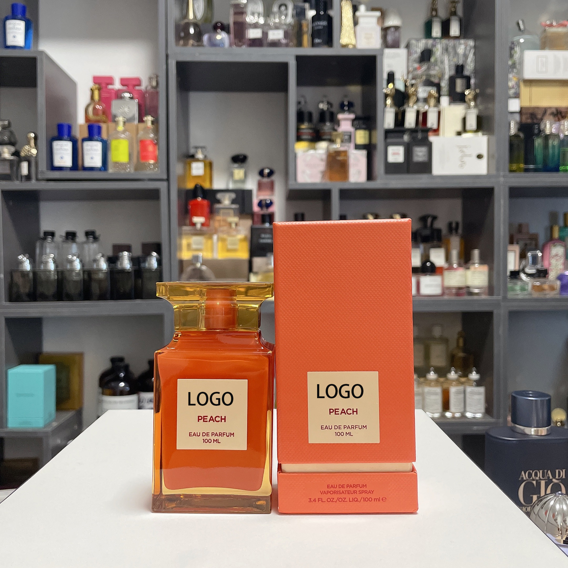 100ml Original Perfumes Wholesale 1:1 High Version Peach Brand Logo Perfume Men Parfum Lasting Fragrance Body Spray 